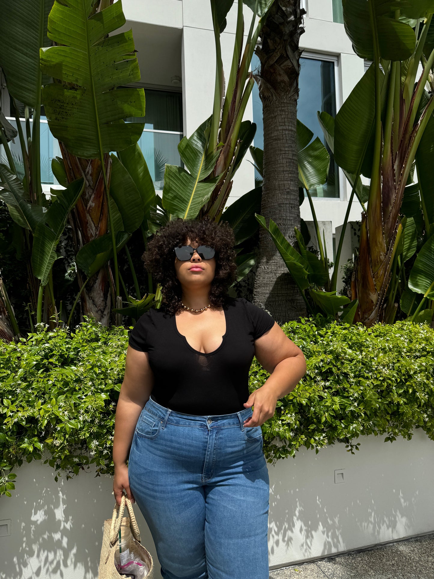 Plus Size Mini V-Cut Tee
