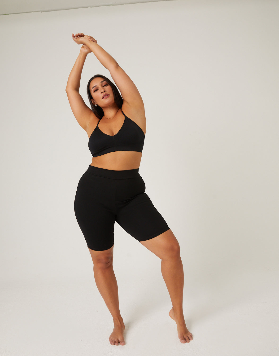 Plus Size Stretchy Bike Shorts