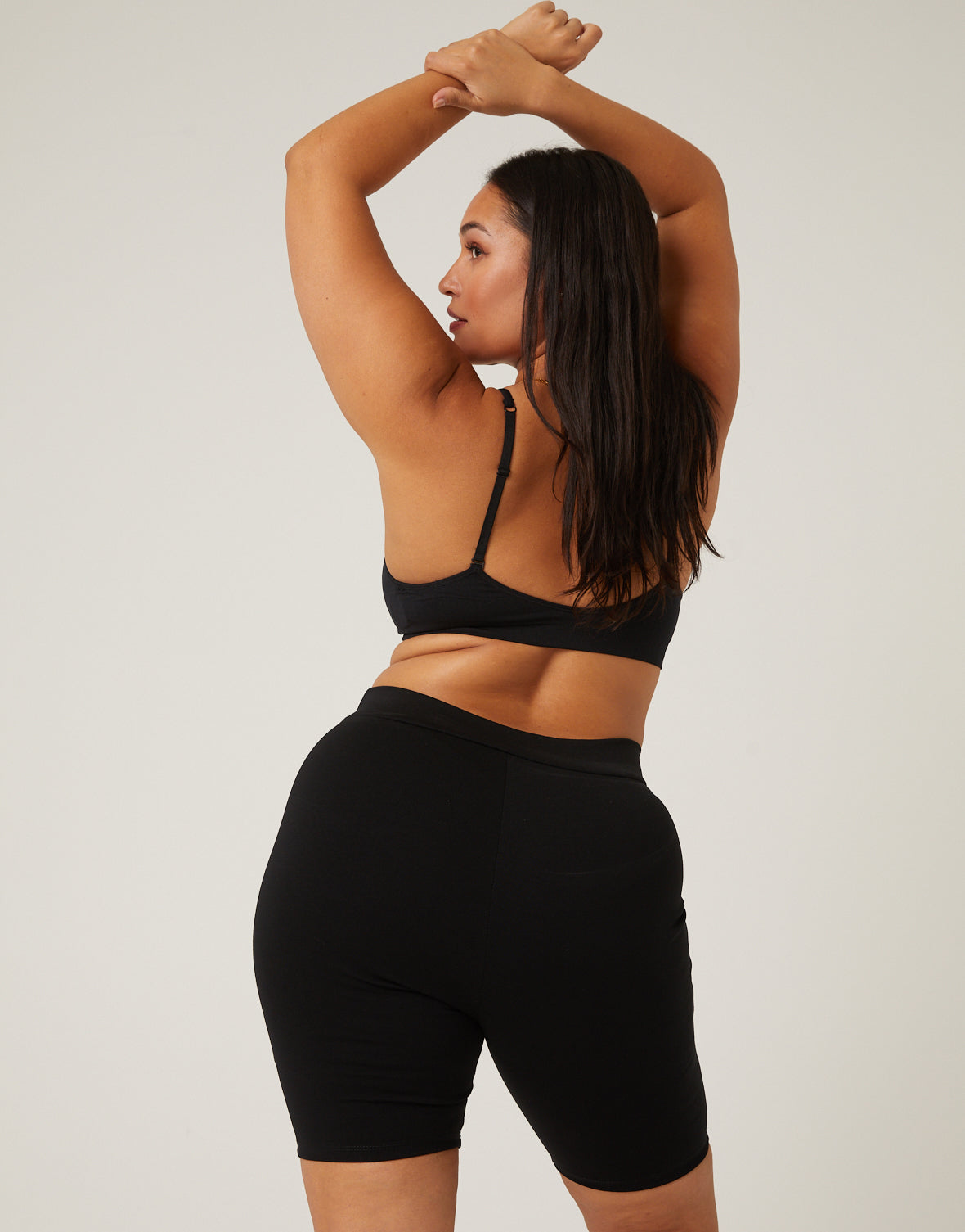 Plus Size Stretchy Bike Shorts