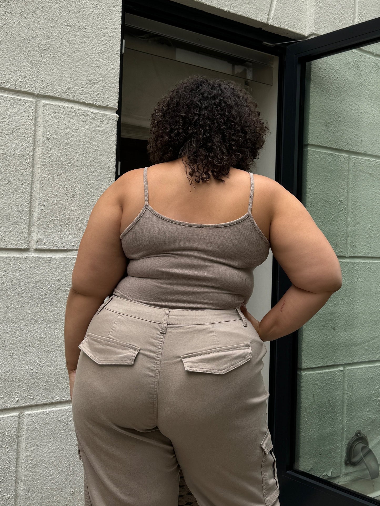 Plus Size Cut Out Ribbed Cami Top