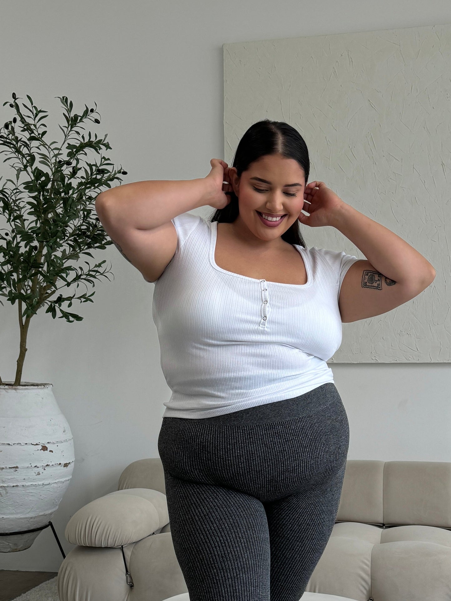Plus Size Everyday Ribbed Tee