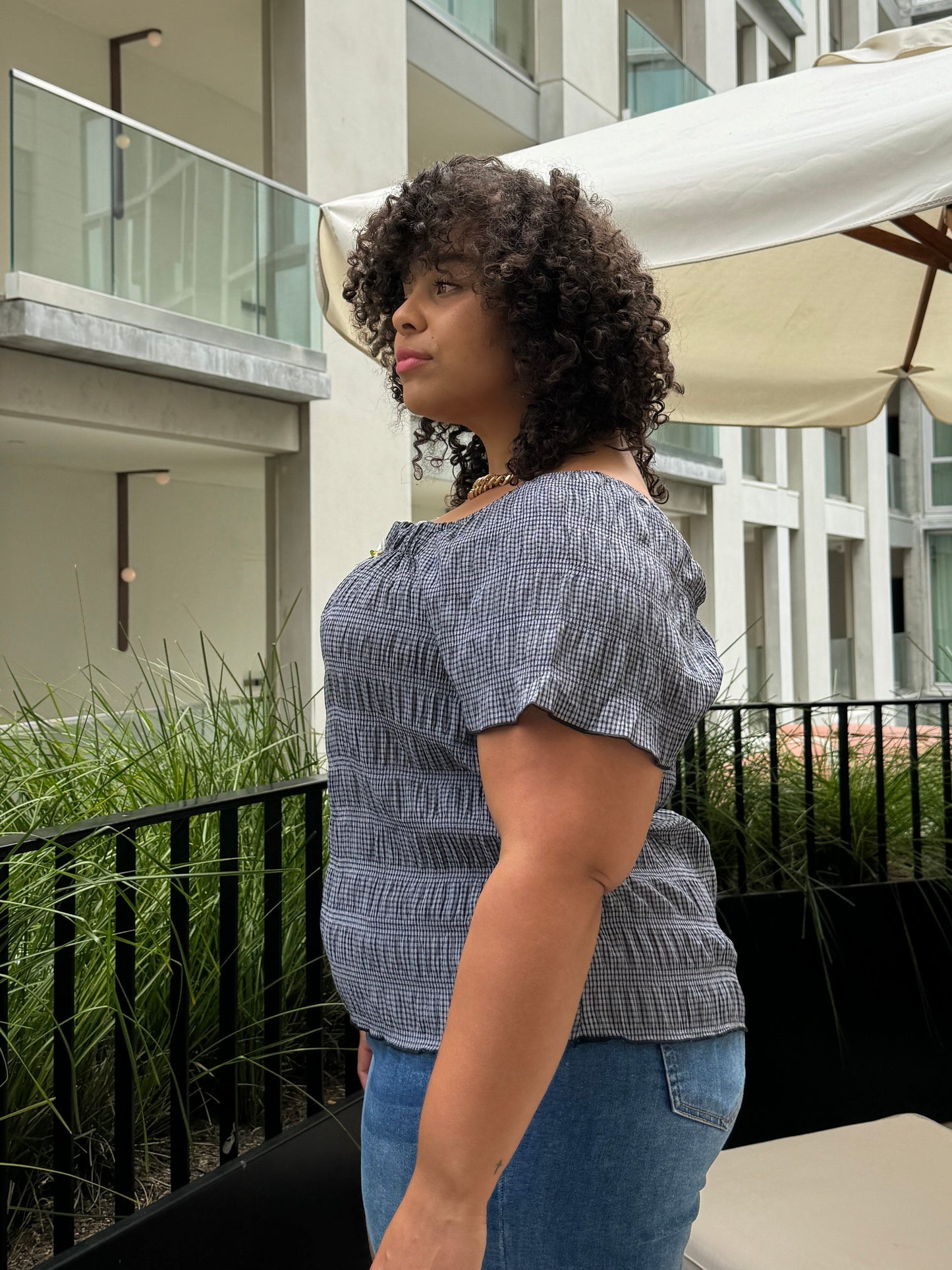 Plus Size Martine Bow Top