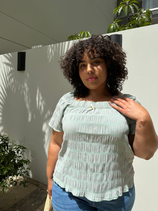 Plus Size Martine Bow Top