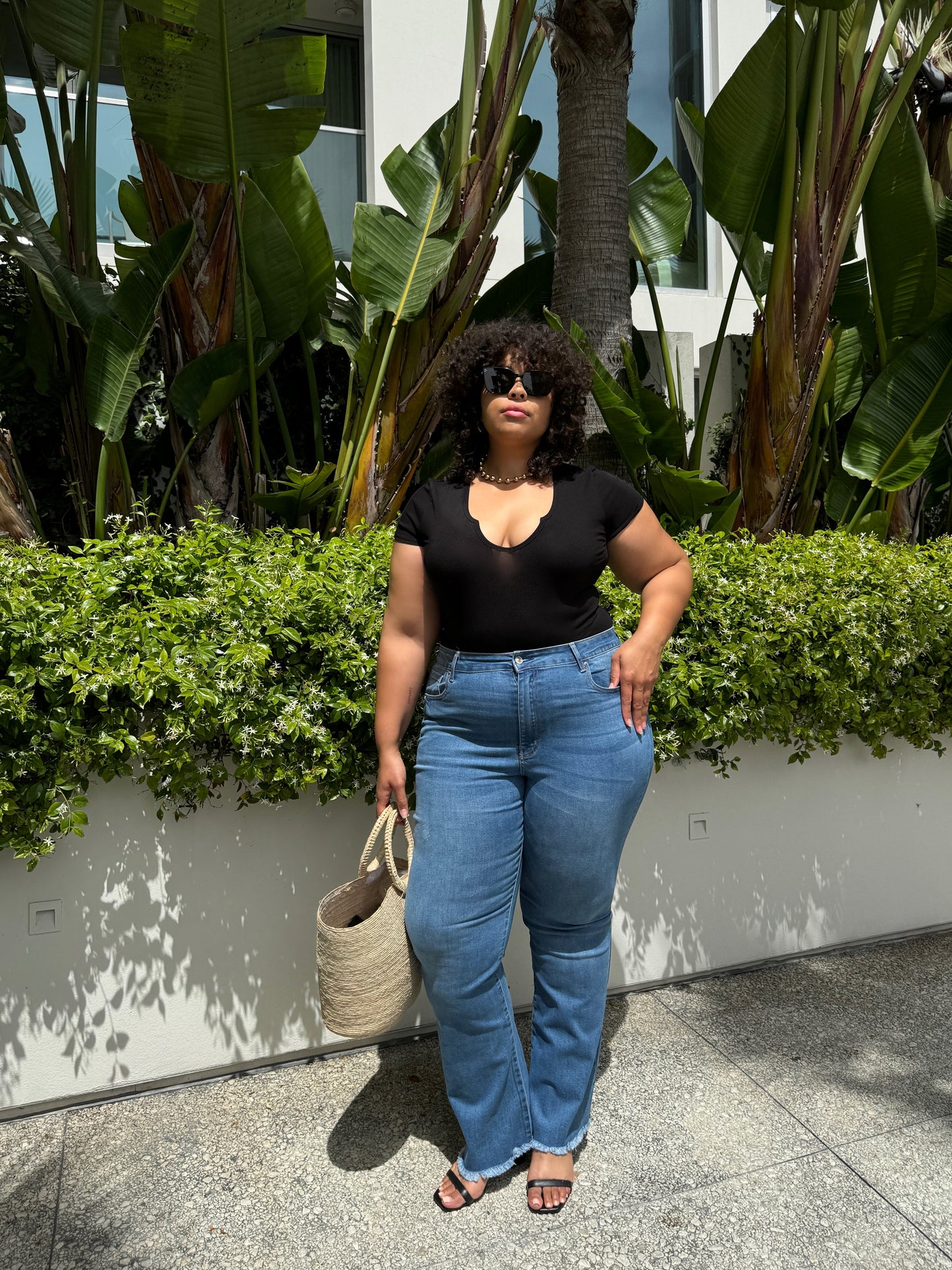 Plus Size Mini V-Cut Tee