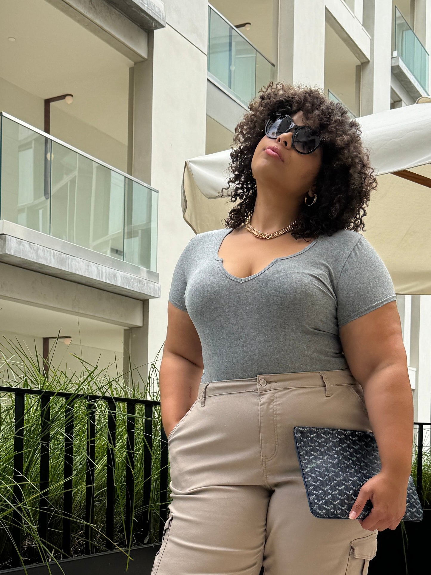 Plus Size Mini V-Cut Tee