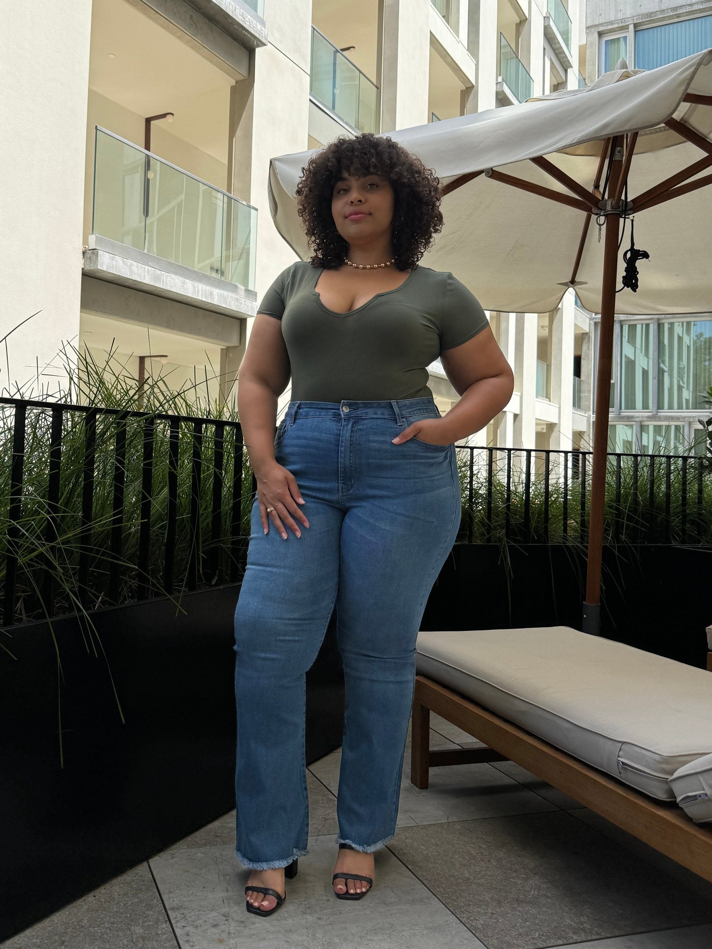 Plus Size Mini V-Cut Tee