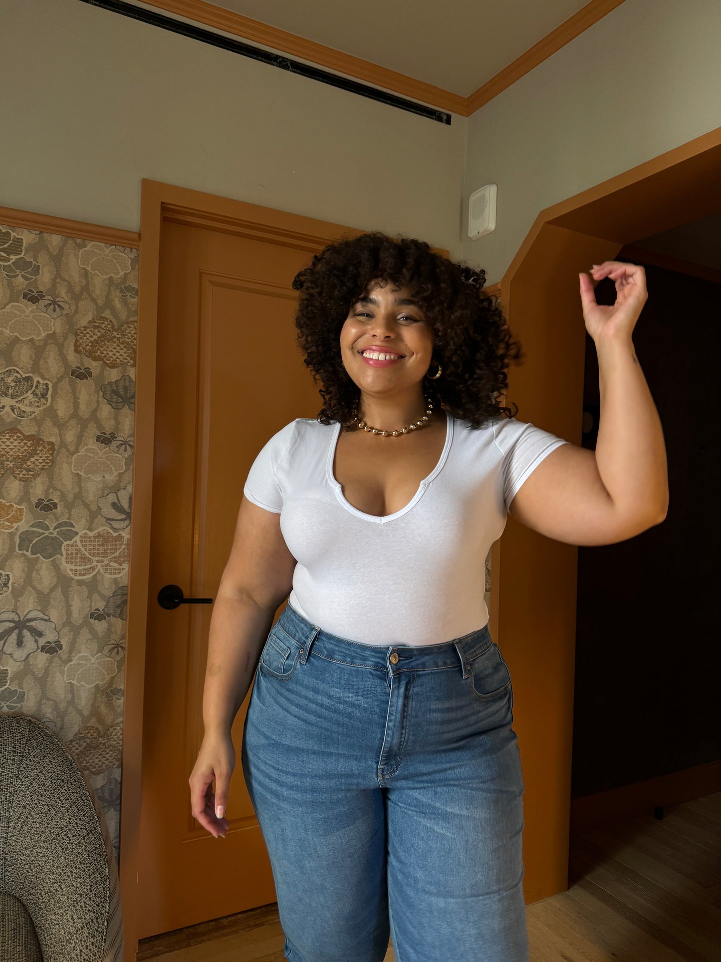 Plus Size Mini V-Cut Tee