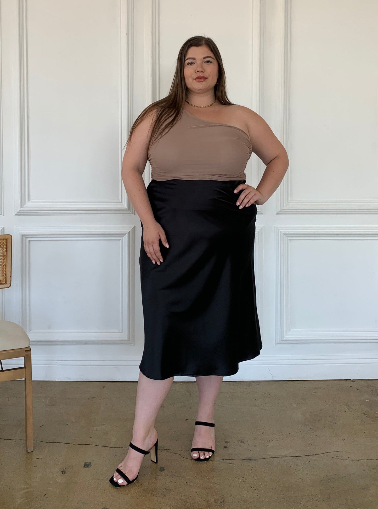 Plus Size One Shoulder Top