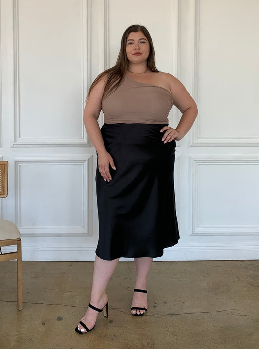Plus Size One Shoulder Top