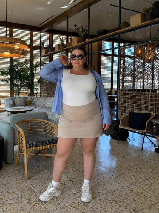Plus Size Tennis Mini Skirt