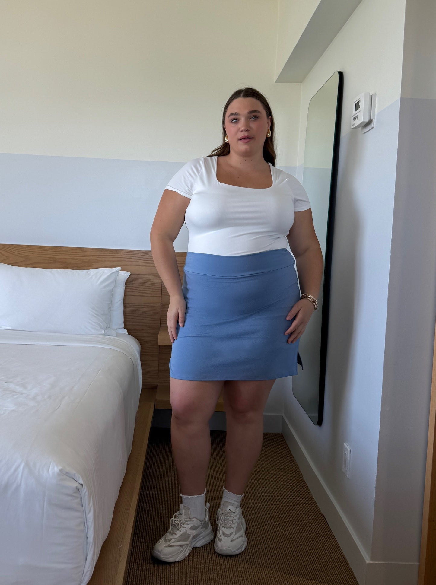 Plus Size Tennis Mini Skirt