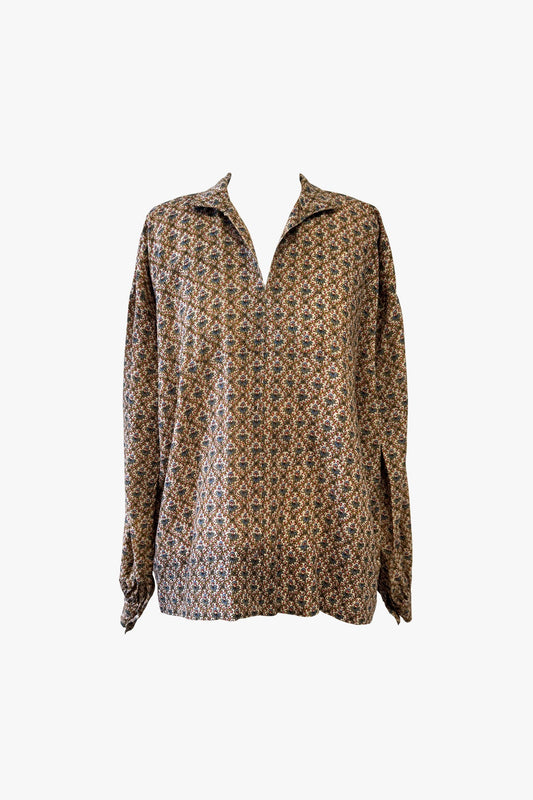 Vintage Woodblock Print Tunic