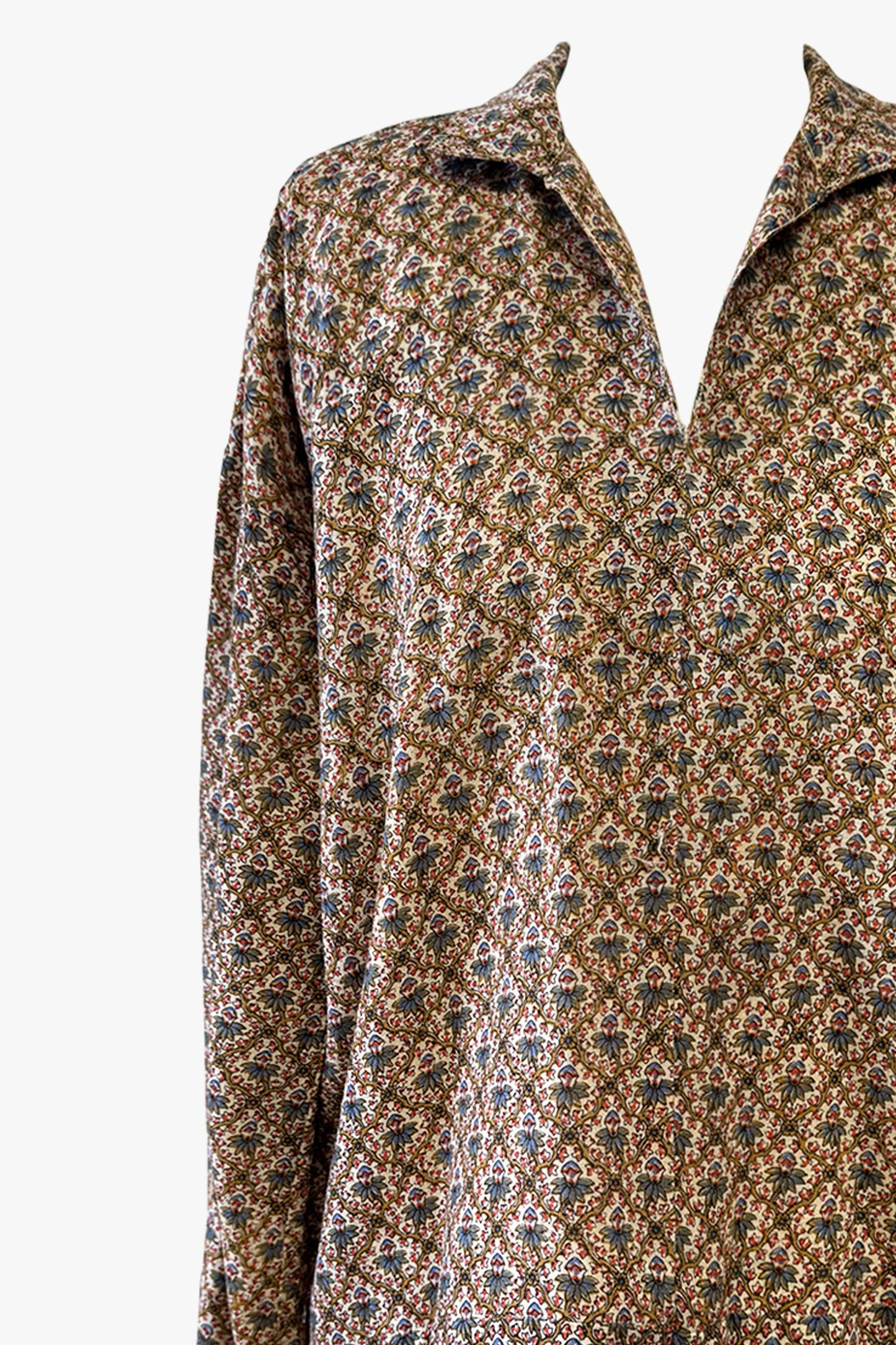 Vintage Woodblock Print Tunic
