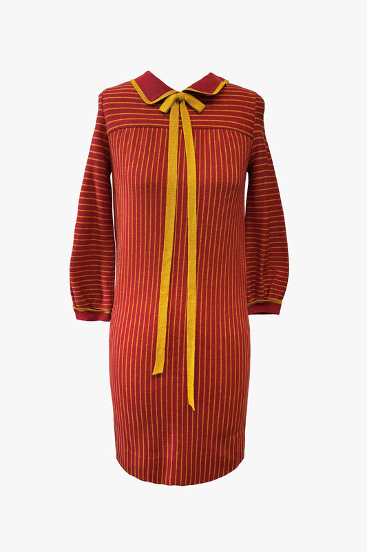 Vintage Sixties Knit Striped Dress