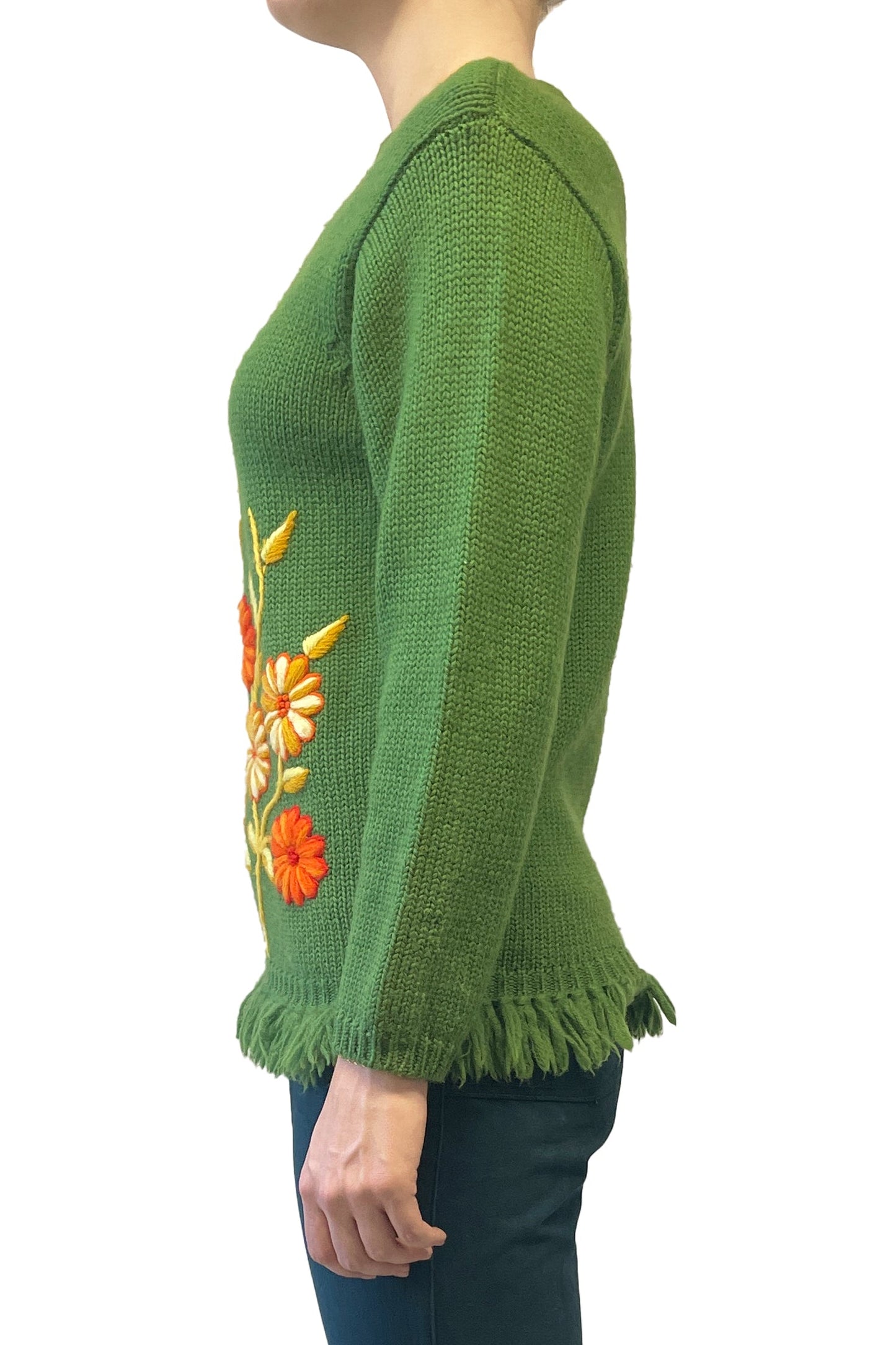 Vintage Embroidered Floral Sweater
